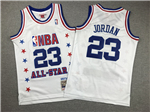 1989 NBA All-Star Game #23 Michael Jordan Youth White Hardwood Classics Jersey