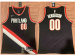 Portland Trail Blazers #00 Scoot Henderson Black Swingman Jersey