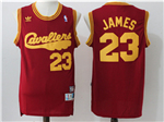 Cleveland Cavaliers #23 LeBron James Burgundy Hardwood Classics Jersey
