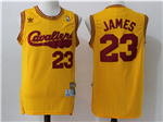 Cleveland Cavaliers #23 LeBron James Gold Hardwood Classics Jersey