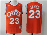 Cleveland Cavaliers #23 LeBron James Orange Hardwood Classics Jersey