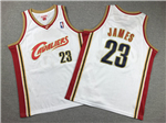 Cleveland Cavaliers #23 LeBron James Youth 2003-04 White Hardwood Classics Jersey