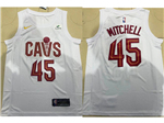 Cleveland Cavaliers #45 Donovan Mitchell 2022/23 White Swingman Jersey