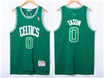 Boston Celtics #0 Jayson Tatum Green Snakeskin Number Hardwood Classics Jersey
