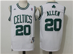 Boston Celtics #20 Ray Allen White Hardwood Classics Jersey