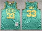 Boston Celtics #33 Larry Bird 1985-86 Green Hardwood Classics Jersey
