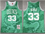 Boston Celtics #33 Larry Bird Year of the Dragon Green Hardwood Classics Jersey