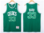 Boston Celtics #33 Larry Bird Green Snakeskin Number Hardwood Classics Jersey