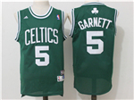 Boston Celtics #5 Kevin Garnett Green Hardwood Classics Jersey