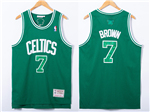 Boston Celtics #7 Jaylen Brown Green Snakeskin Number Hardwood Classics Jersey