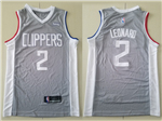Los Angeles Clippers #2 Kawhi Leonard 2020-21 Gray Earned Edition Swingman Jersey