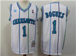 Charlotte Hornets #2 Muggsy Bogues 1992-93 White Hardwood Classic Jersey