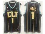 Charlotte Hornets #1 LaMelo Ball 2022-23 Black City Edition Swingman Jersey