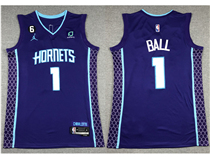 Charlotte Hornets #1 LaMelo Ball 2022-23 Purple Statement Edition Swingman Jersey