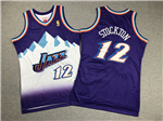 Utah Jazz #12 John Stockton Youth 1996-97 Purple Hardwood Classics Jersey
