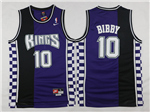 Sacramento Kings #10 Mike Bibby Throwback Black/Purple Jersey