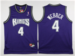 Sacramento Kings #4 Chris Webber Throwback Purple Jersey