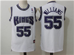 Sacramento Kings #55 Jason Williams Throwback White Jersey