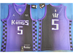 Sacramento Kings #5 De'Aaron Fox 2023-24 Purple Statement Edition Swingman Jersey