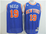 New York Knicks #19 Willis Reed Blue Hardwood Classics Jersey