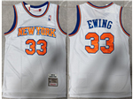 New York Knicks #33 Patrick Ewing 1985-86 White Hardwood Classics Jersey