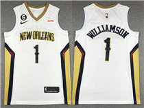 New Orleans Pelicans #1 Zion Williamson White Swingman Jersey