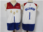 New Orleans Pelicans #1 Zion Williamson 2020-21 White City Edition Swingman Jersey