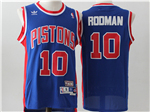 Detroit Pistons #10 Dennis Rodman Blue Hardwood Classics Jersey