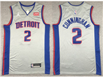 Detroit Pistons #2 Cade Cunningham 2020-21 Gray Statement Swingman Jersey