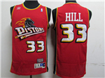 Detroit Pistons #33 Grant Hill Teal Hardwood Classics Jersey
