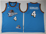 Detroit Pistons #4 Joe Dumars Light Blue Hardwood Classics Jersey