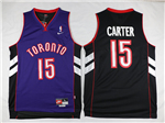 Toronto Raptors #15 Vince Carter Purple/Black Throwback Jersey
