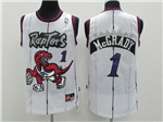 Toronto Raptors #1 Tracy McGrady 1998-99 Throwback White Jersey