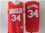 Houston Rockets #34 Hakeem Olajuwon Red Hardwood Classic Jersey