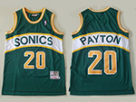 Seattle SuperSonics #20 Gary Payton Green Hardwood Classics Jersey
