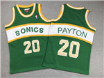 Seattle SuperSonics #20 Gary Payton Youth 1994-95 Green Hardwood Classics Jersey