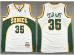 Seattle SuperSonics #35 Kevin Durant 2007-08 White Hardwood Classics Jersey