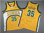 Seattle SuperSonics #35 Kevin Durant Youth 2007-08 Gold Hardwood Classics Jersey