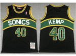 Seattle SuperSonics #40 Shawn Kemp 1994-95 Black Hardwood Classics Jersey