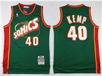 Seattle SuperSonics #40 Shawn Kemp 1995-96 Green Hardwood Classics Jersey