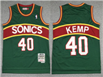 Seattle SuperSonics #40 Shawn Kemp 1994-95 Green Hardwood Classics Jersey