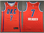 Oklahoma City Thunder #7 Chet Holmgren 2023-24 Orange Statement Edition Swingman Jersey