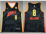 Oklahoma City Thunder #8 Jalen Williams 2023-24 Black City Edition Swingman Jersey