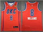 Oklahoma City Thunder #8 Jalen Williams 2023-24 Orange Statement Edition Swingman Jersey