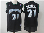Minnesota Timberwolves #21 Kevin Garnett Black Jersey