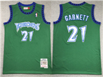 Minnesota Timberwolves #21 Kevin Garnett 1997-98 Green Hardwood Classics Jersey