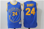 Golden State Warriors #24 Rick Barry Blue Retro Jersey