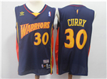 Golden State Warriors #30 Stephen Curry Navy Hardwood Classics Jersey