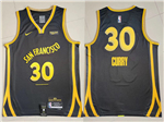 Golden State Warriors #30 Stephen Curry 2023-24 Black City Edition Swingman Jersey