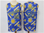 Golden State Warriors #30 Stephen Curry Blue Tear Up Pack Hardwood Classics Jersey